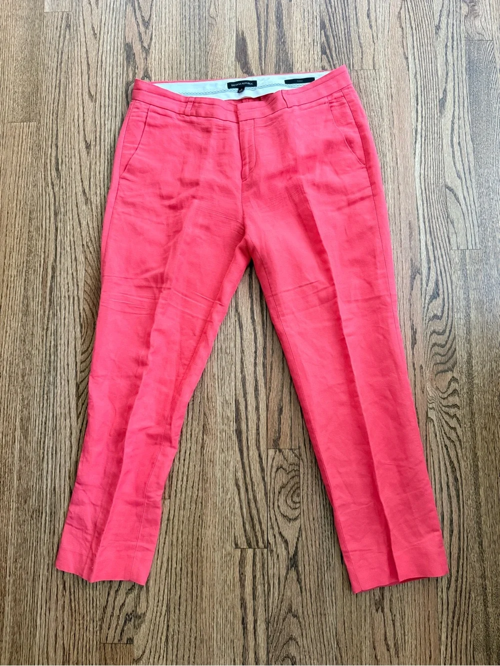 Banana Republic Coral Linen-Blend Pants